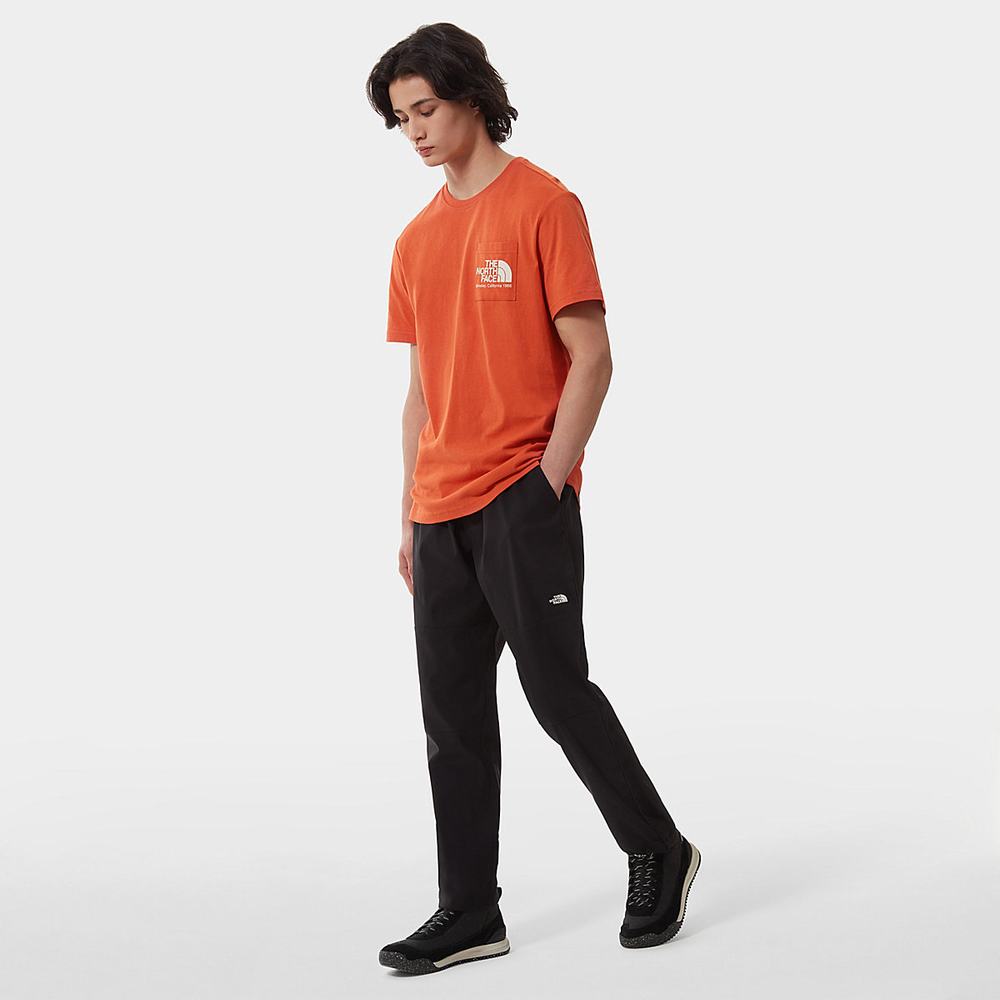 Tricko The North Face Berkeley California Pocket Panske Oranžové | FHJ-324590