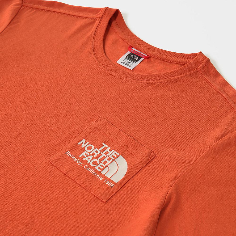 Tricko The North Face Berkeley California Pocket Panske Oranžové | FHJ-324590