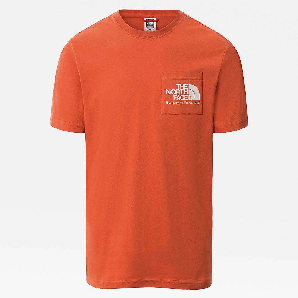 Tricko The North Face Berkeley California Pocket Panske Oranžové | FHJ-324590