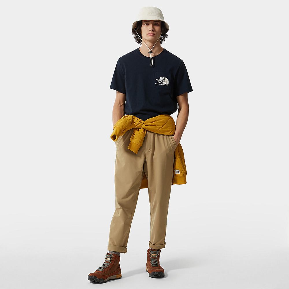 Tricko The North Face Berkeley California Pocket Panske Námornícka Modrá | OET-348162