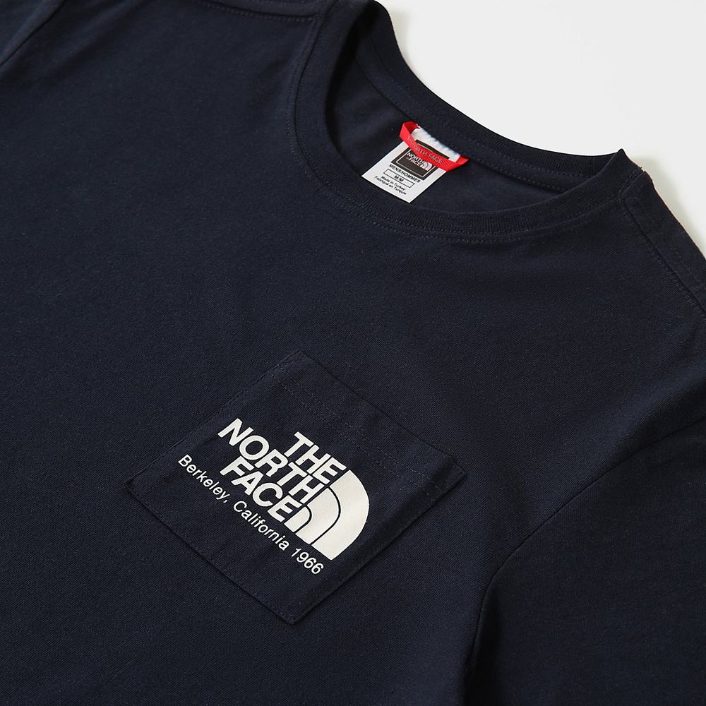 Tricko The North Face Berkeley California Pocket Panske Námornícka Modrá | OET-348162