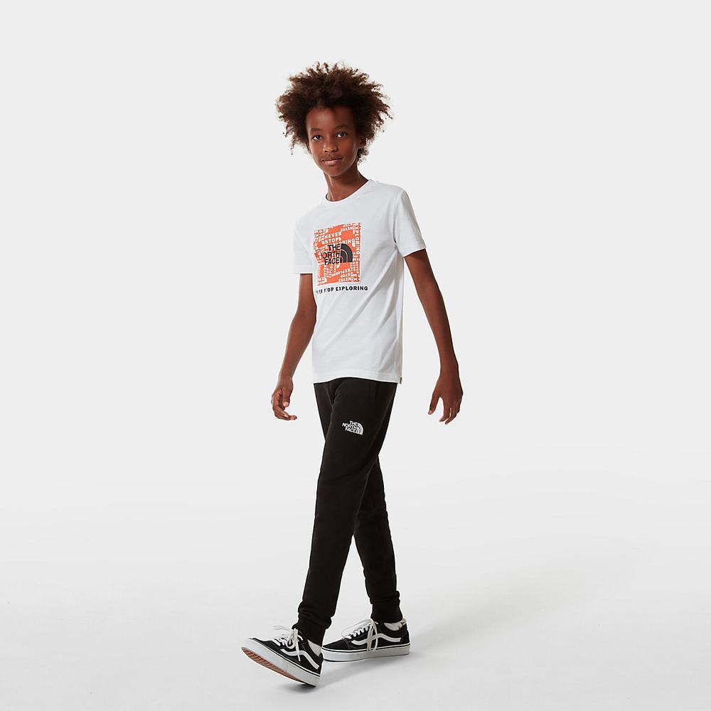 Tricko The North Face Box Chlapcenske Červené Biele Oranžové | RJM-172538
