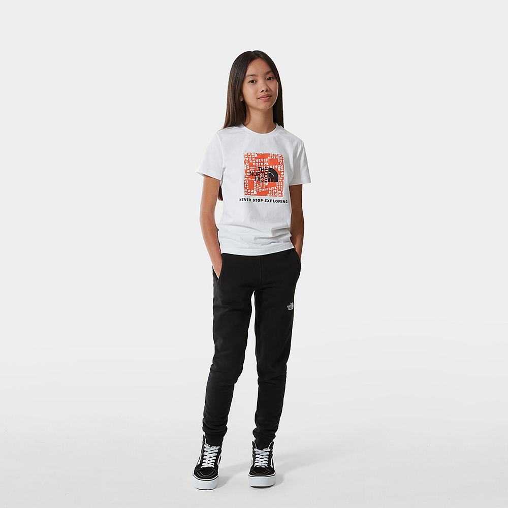 Tricko The North Face Box Dievcenske Červené Biele Oranžové | EOC-317052