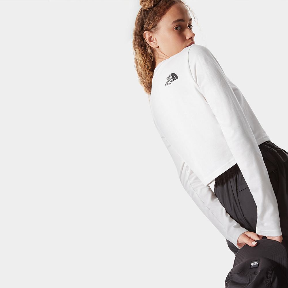 Tricko The North Face COORDINATES LONG-SLEEVE Damske Biele | EFR-957843