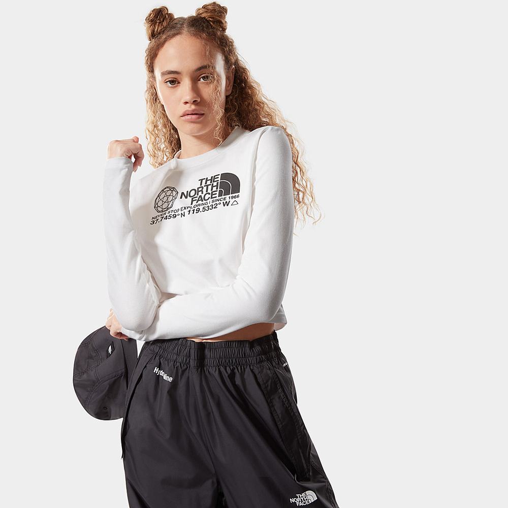 Tricko The North Face COORDINATES LONG-SLEEVE Damske Biele | EFR-957843