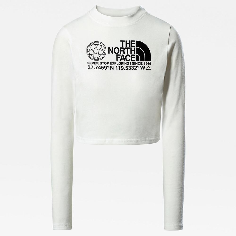 Tricko The North Face COORDINATES LONG-SLEEVE Damske Biele | EFR-957843