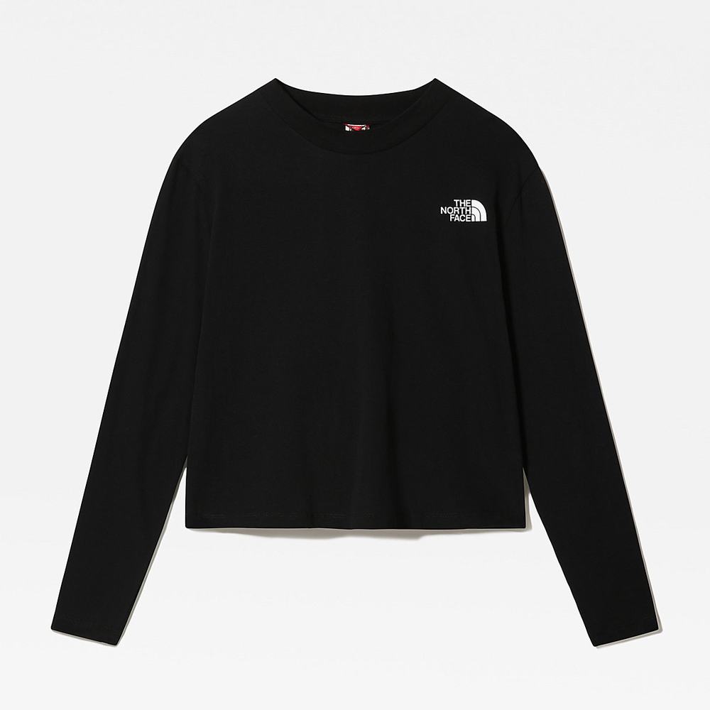 Tricko The North Face CROPPED LONG-SLEEVE Damske Čierne | MHU-275410