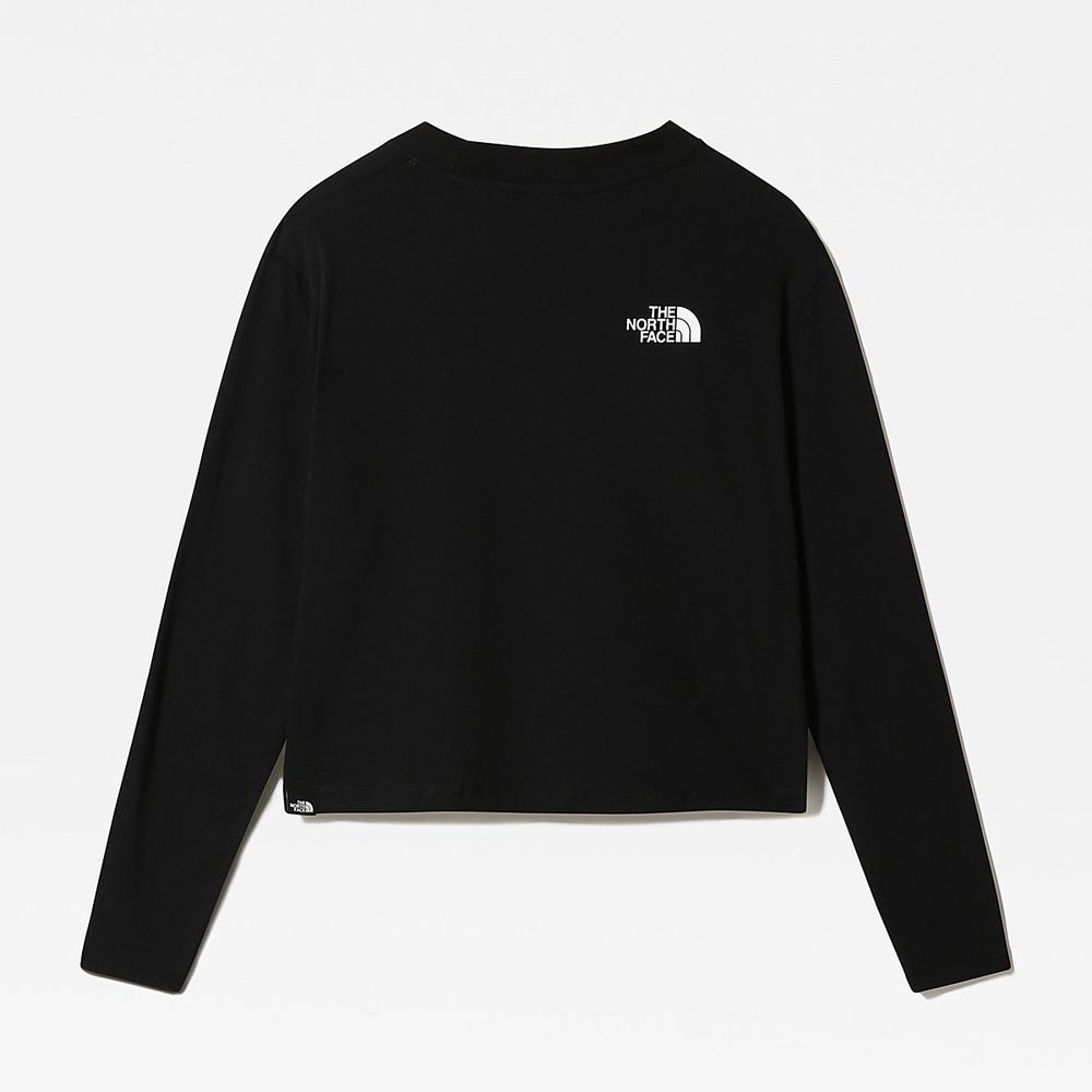 Tricko The North Face CROPPED LONG-SLEEVE Damske Čierne | MHU-275410