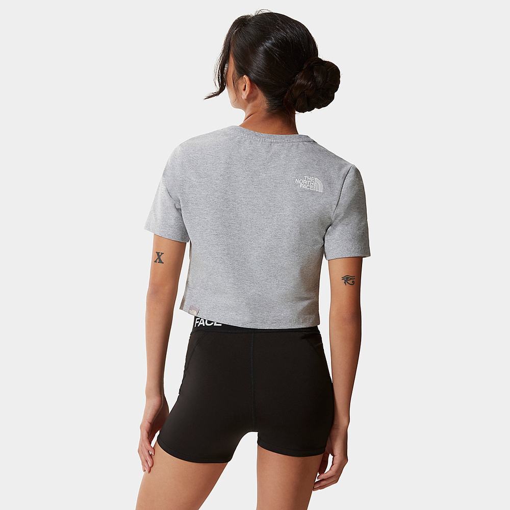 Tricko The North Face CROP Damske Svetlo Siva | RPQ-904571