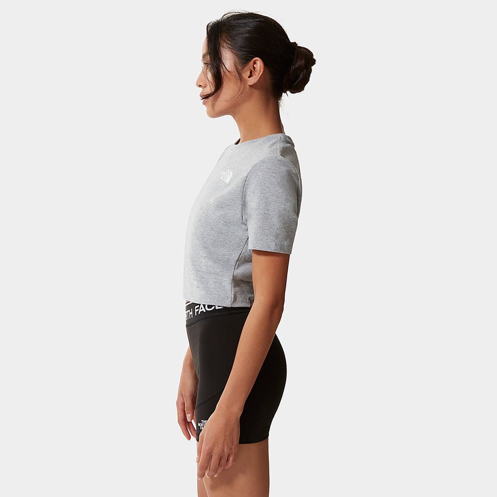 Tricko The North Face CROP Damske Svetlo Siva | RPQ-904571