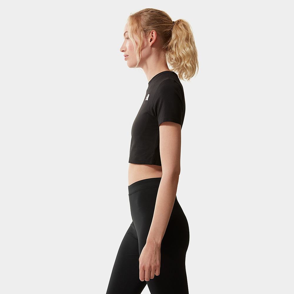 Tricko The North Face CROP Damske Čierne | UQA-528679
