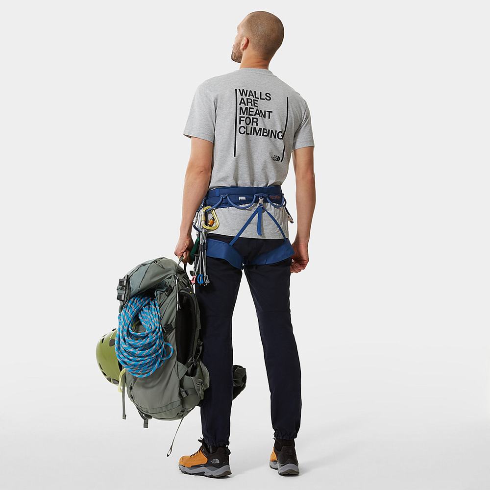 Tricko The North Face Climb Grafika Panske Svetlo Siva | PBQ-416750