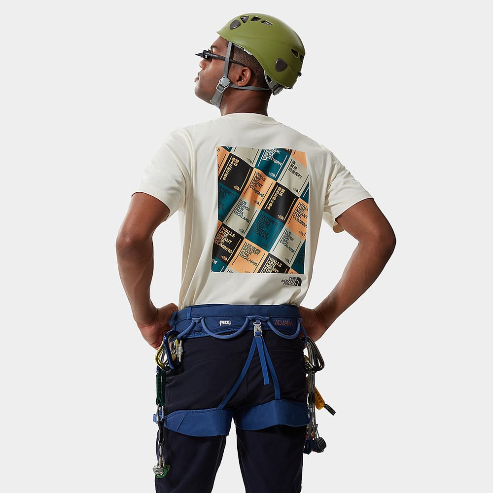 Tricko The North Face Climb Grafika Panske Biele Viacfarebný | XPV-906314