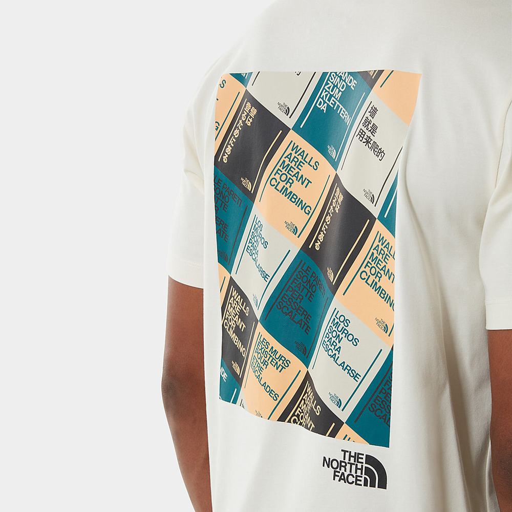Tricko The North Face Climb Grafika Panske Biele Viacfarebný | XPV-906314