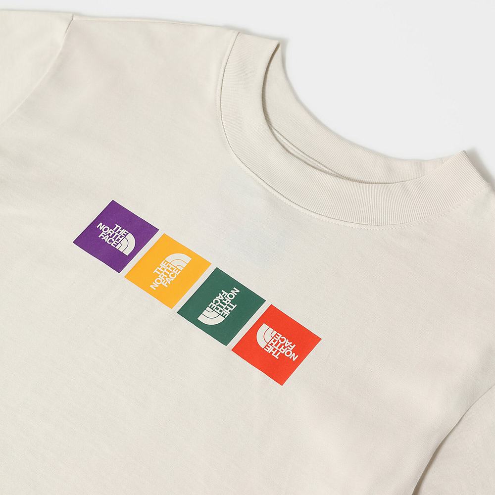 Tricko The North Face Colour Block Cropped Damske Biele | HAW-826049