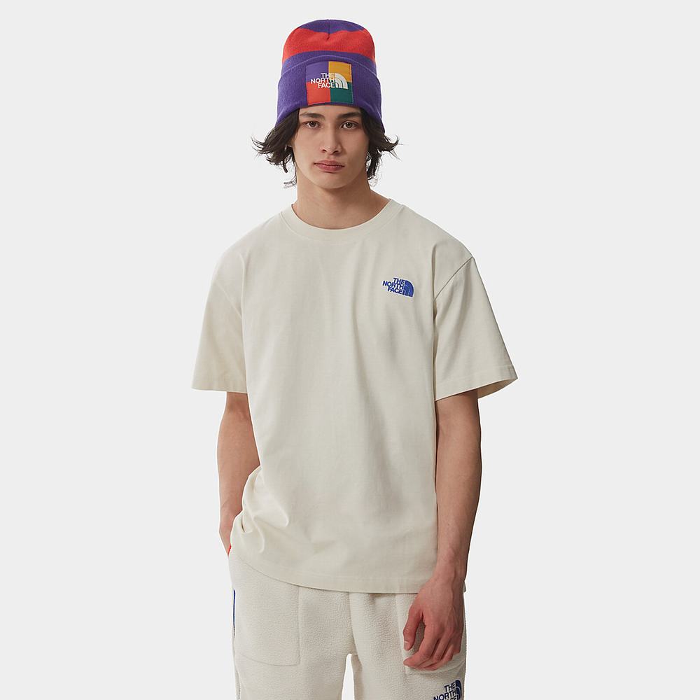 Tricko The North Face Colour Block Panske Biele | GPH-846570