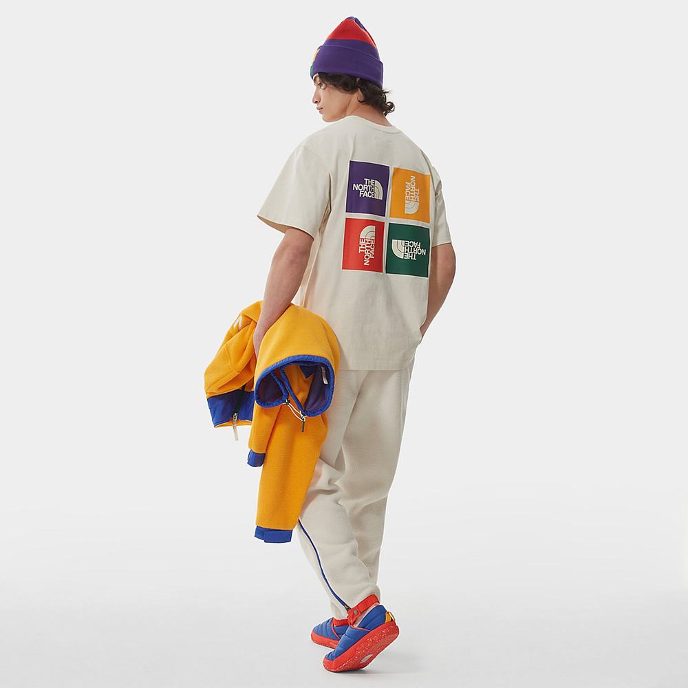 Tricko The North Face Colour Block Panske Biele | GPH-846570
