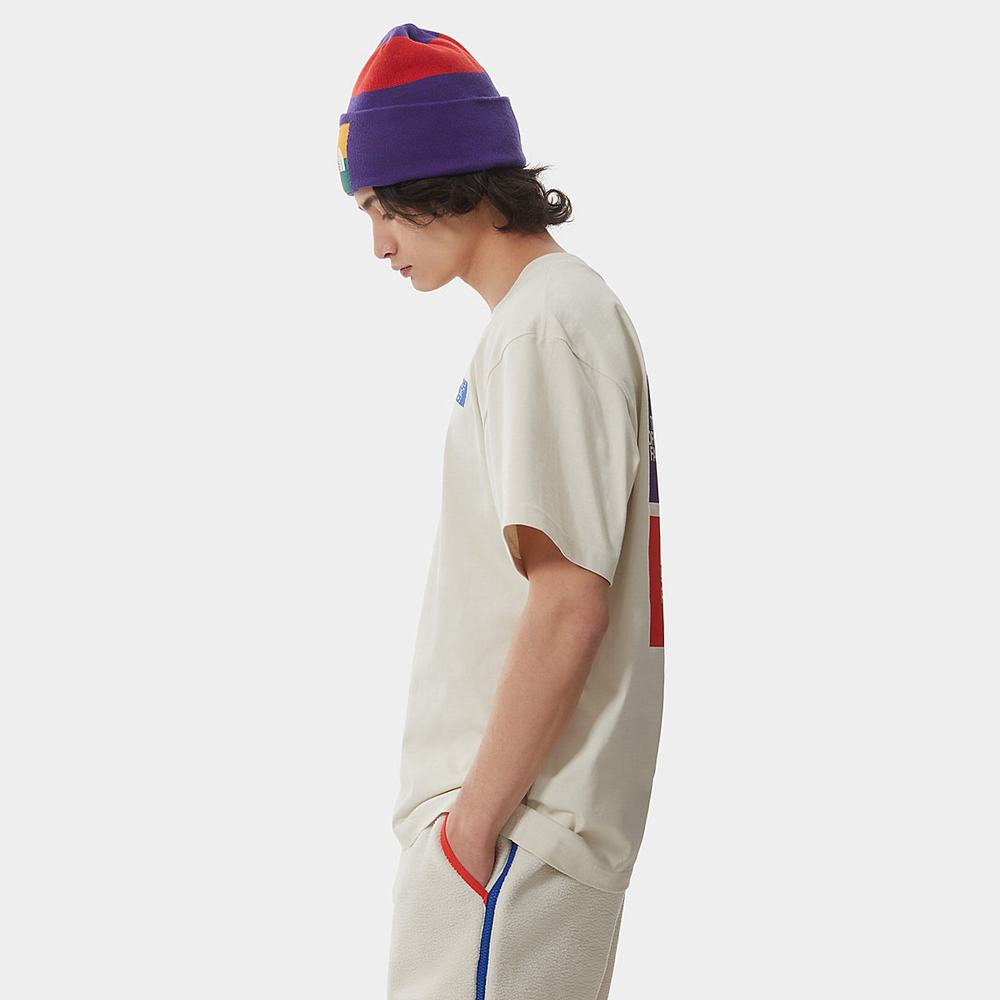 Tricko The North Face Colour Block Panske Biele | GPH-846570
