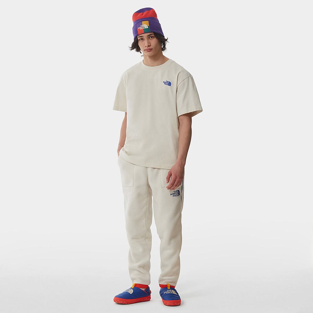 Tricko The North Face Colour Block Panske Biele | GPH-846570