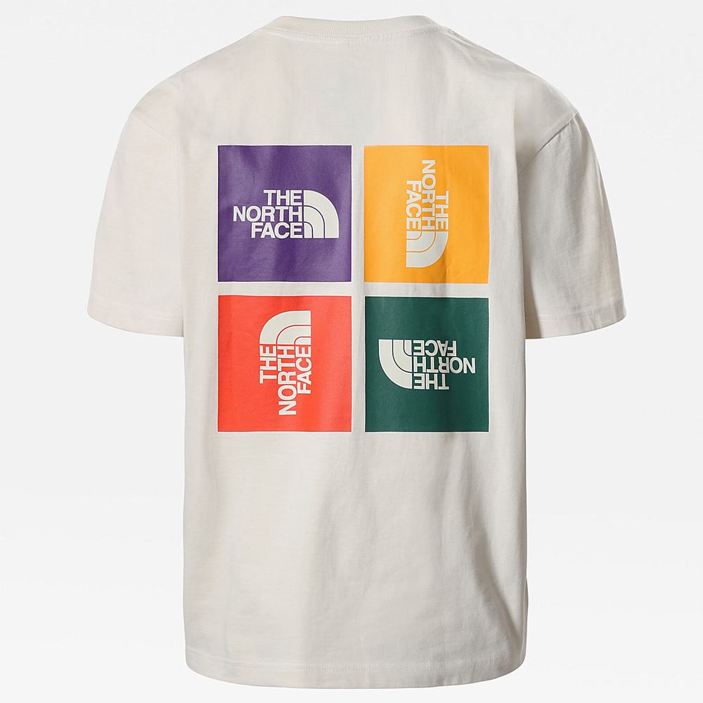 Tricko The North Face Colour Block Panske Biele | GPH-846570