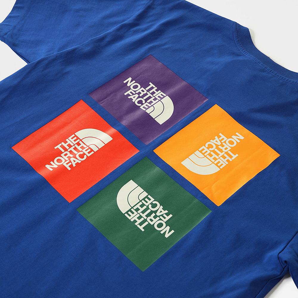 Tricko The North Face Colour Block Panske Modre | ZRX-936120