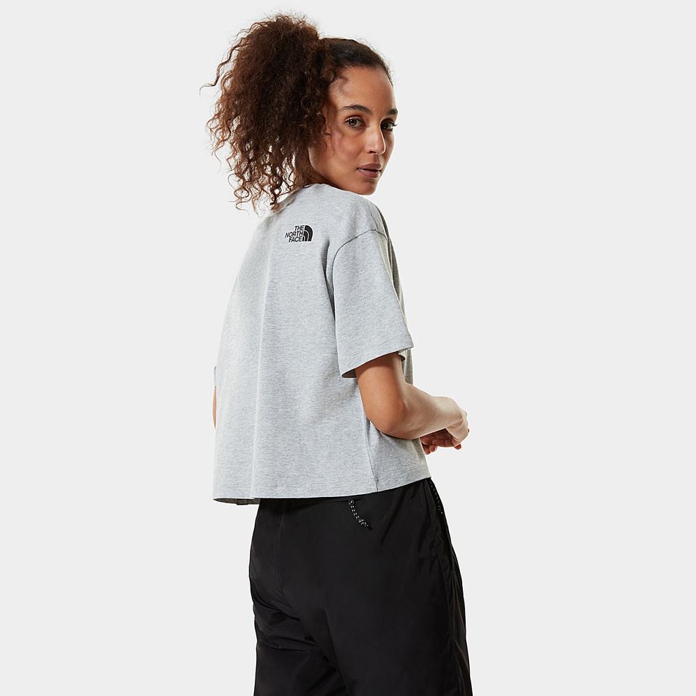 Tricko The North Face Cropped Fine Damske Svetlo Siva | KWJ-901423