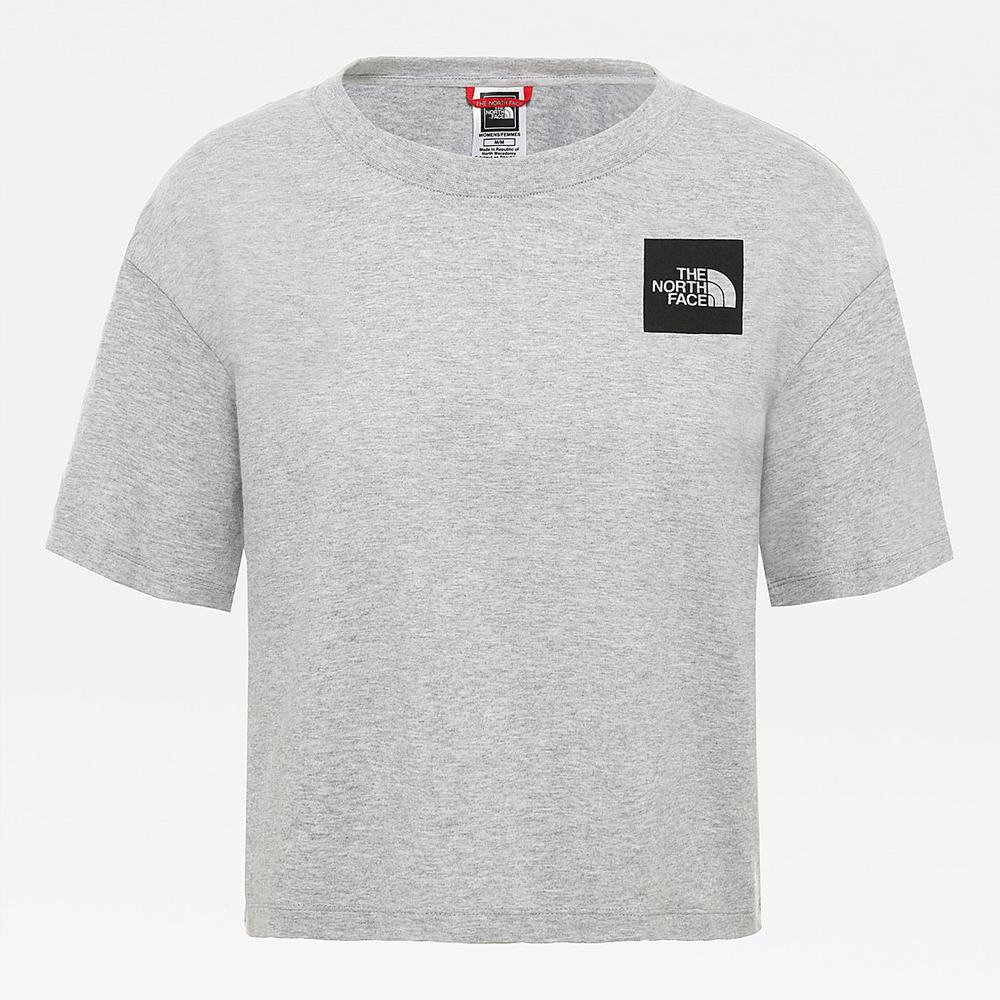 Tricko The North Face Cropped Fine Damske Svetlo Siva | KWJ-901423