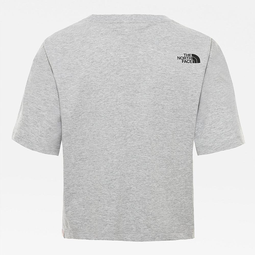 Tricko The North Face Cropped Fine Damske Svetlo Siva | KWJ-901423