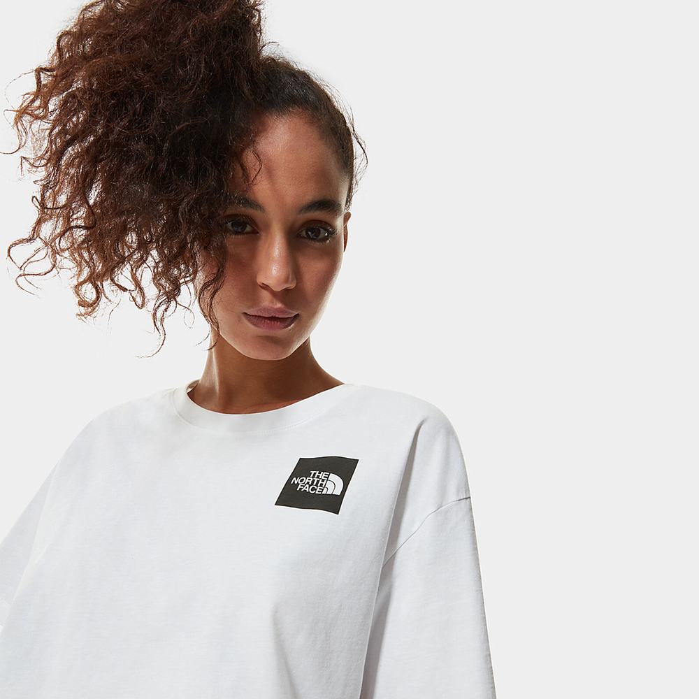 Tricko The North Face Cropped Fine Damske Biele | UMA-617023