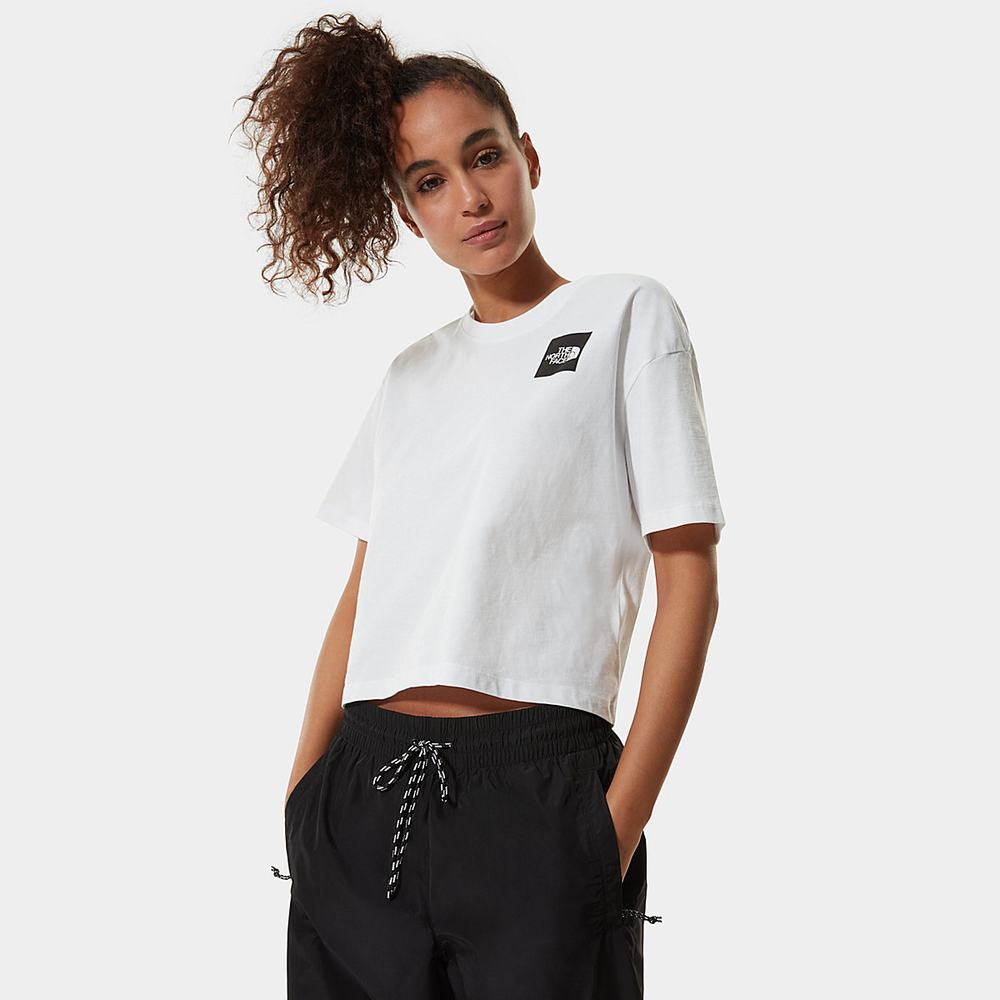 Tricko The North Face Cropped Fine Damske Biele | UMA-617023