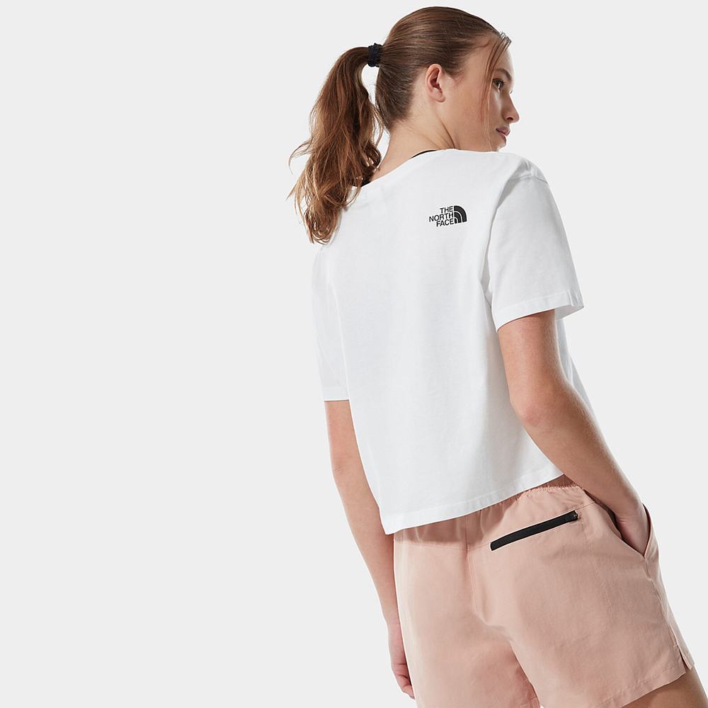 Tricko The North Face Cropped Simple Dome Damske Biele | GJA-219735