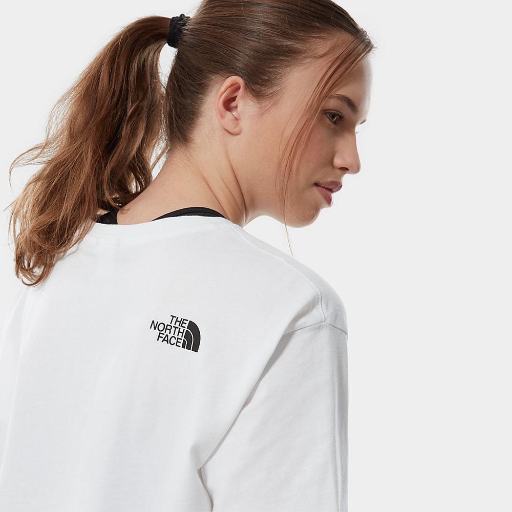 Tricko The North Face Cropped Simple Dome Damske Biele | GJA-219735