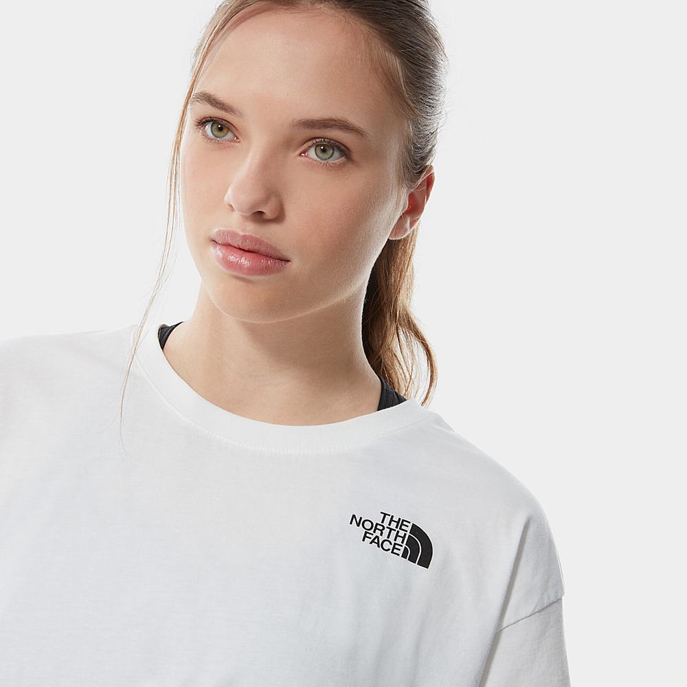 Tricko The North Face Cropped Simple Dome Damske Biele | GJA-219735