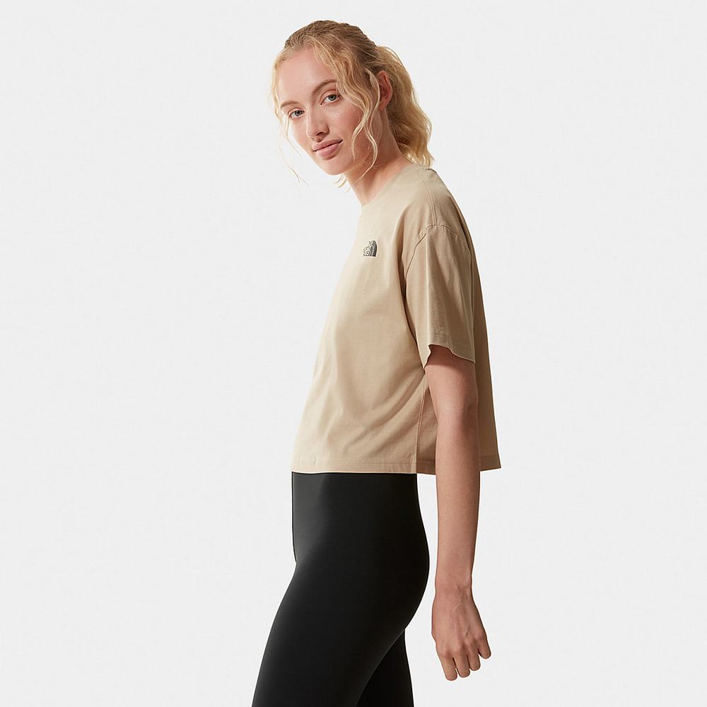 Tricko The North Face Cropped Simple Dome Damske Svetlo Hnede | LRX-915086