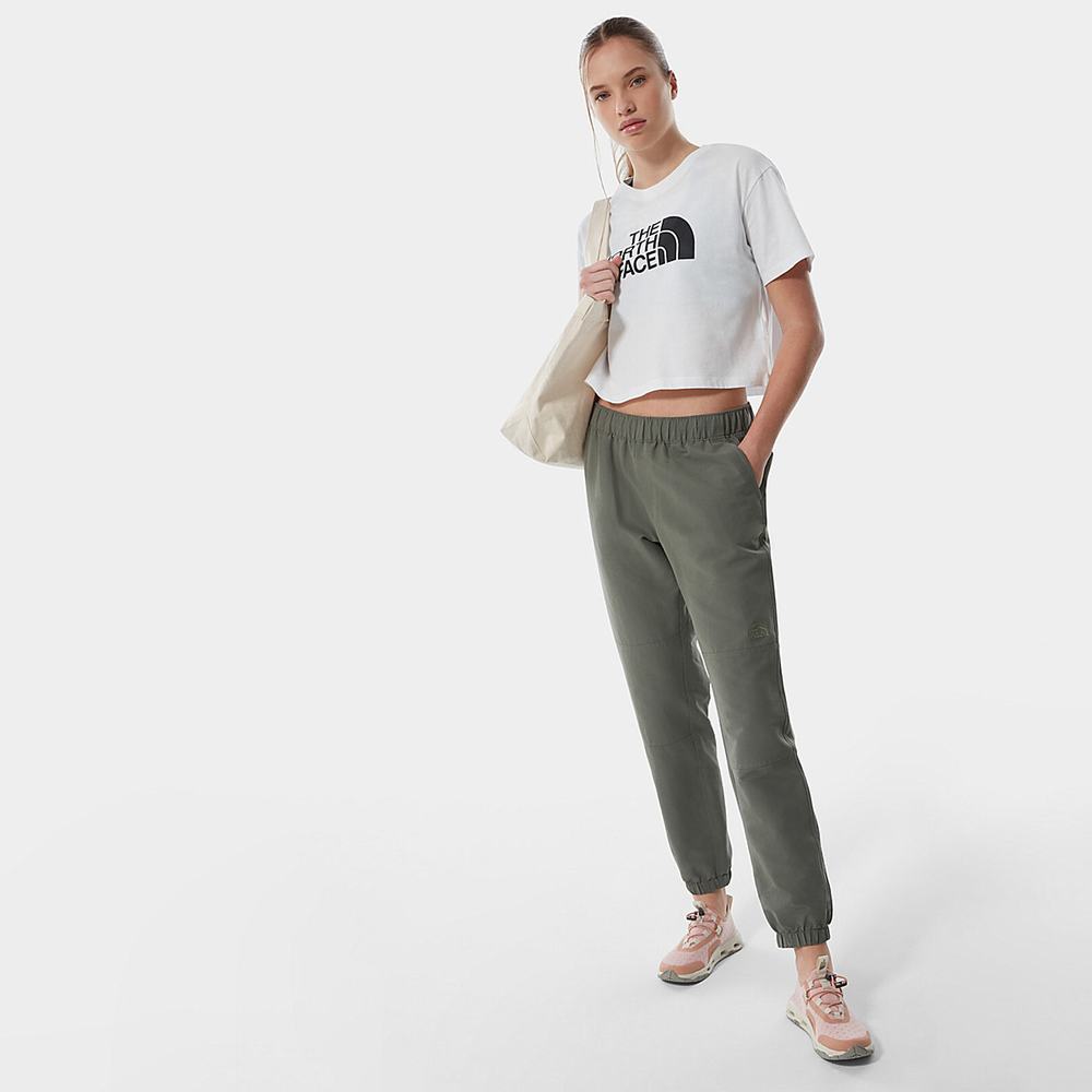 Tricko The North Face EASY CROPPED Damske Biele | OFG-802743