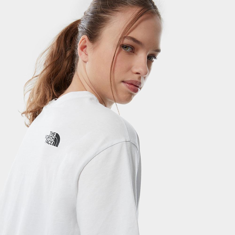 Tricko The North Face EASY CROPPED Damske Biele | OFG-802743