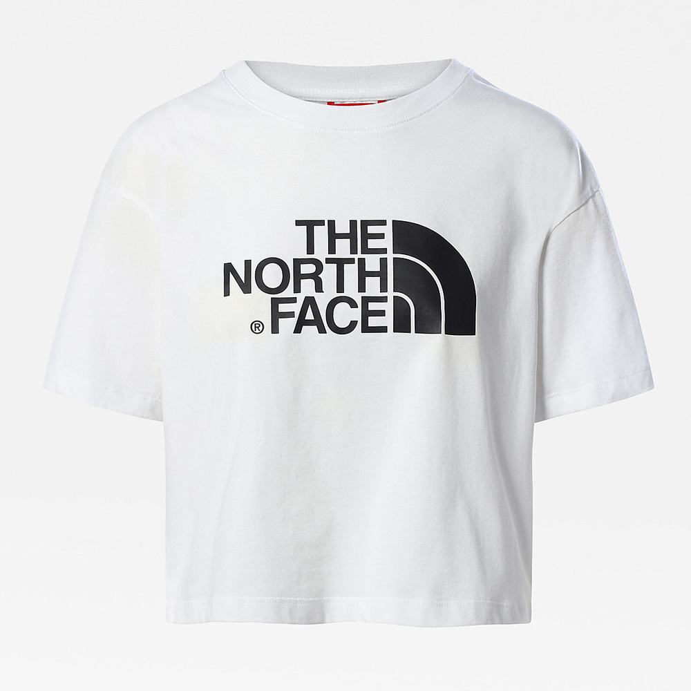 Tricko The North Face EASY CROPPED Damske Biele | OFG-802743