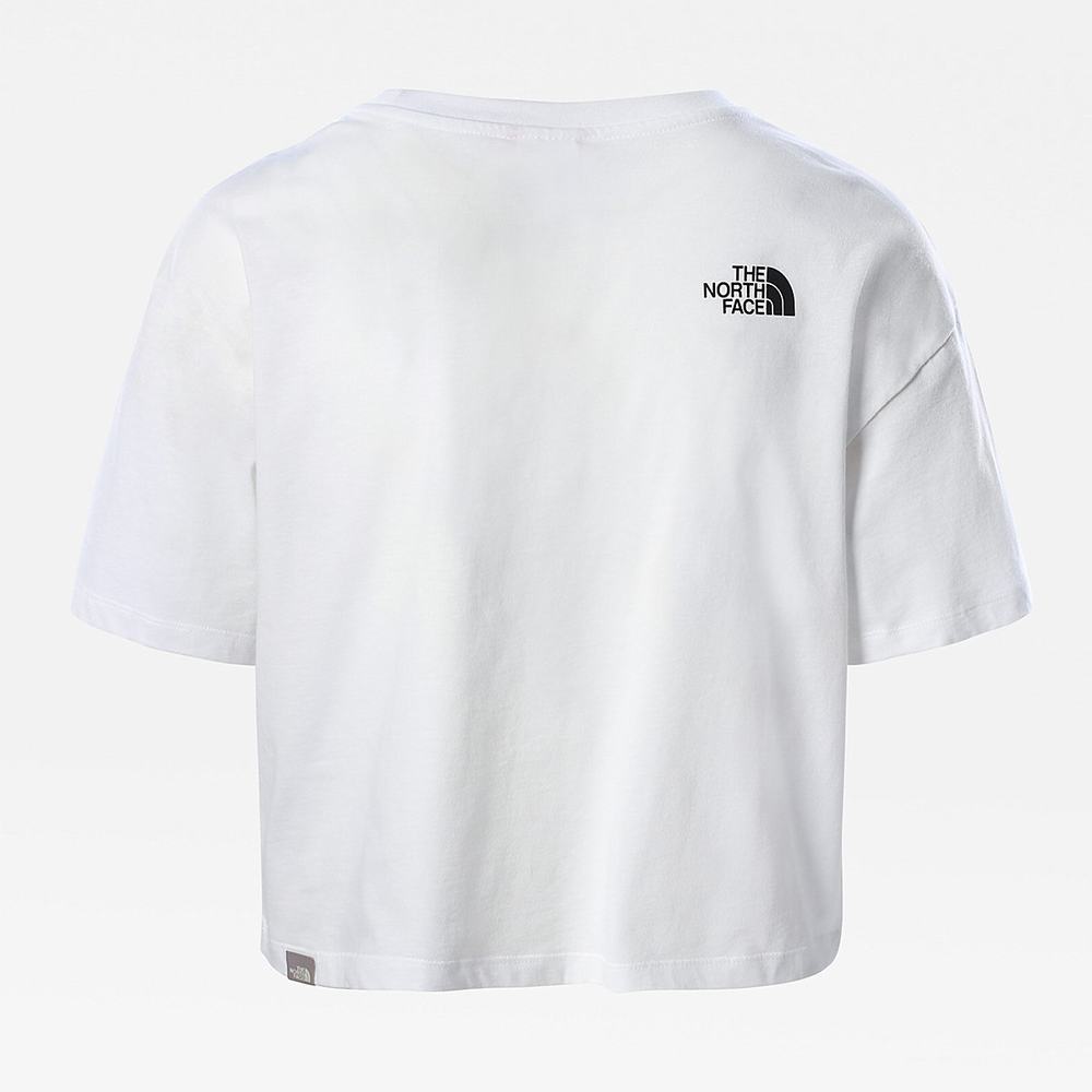 Tricko The North Face EASY CROPPED Damske Biele | OFG-802743