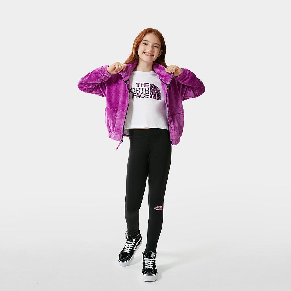 Tricko The North Face EASY CROPPED Dievcenske Biele Čierne | PTM-728645