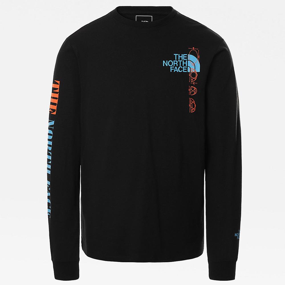 Tricko The North Face EXPEDITION GRAPHIC LONG-SLEEVE Panske Čierne | KLA-260341
