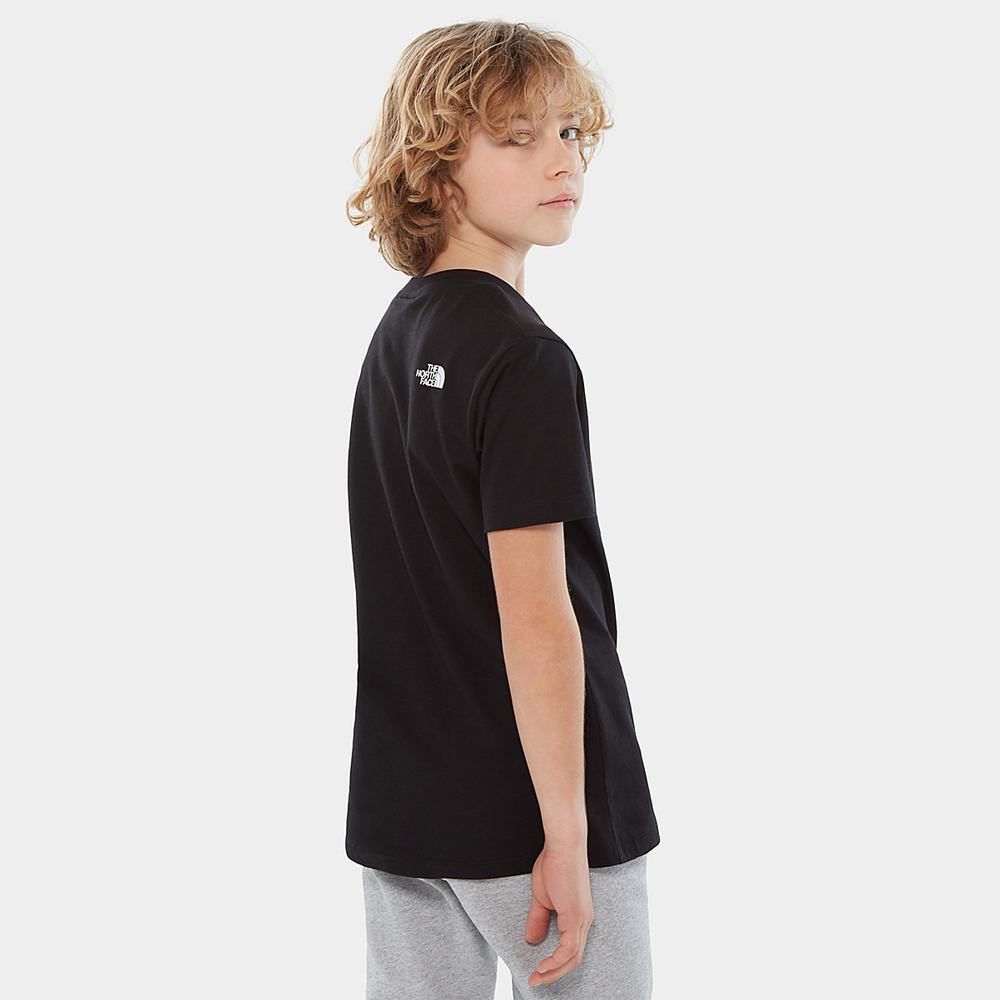 Tricko The North Face Easy Kratke-Sleeve Chlapcenske Čierne Biele | CPB-813472