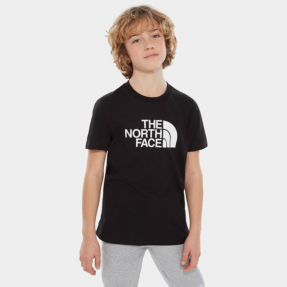 Tricko The North Face Easy Kratke-Sleeve Chlapcenske Čierne Biele | CPB-813472