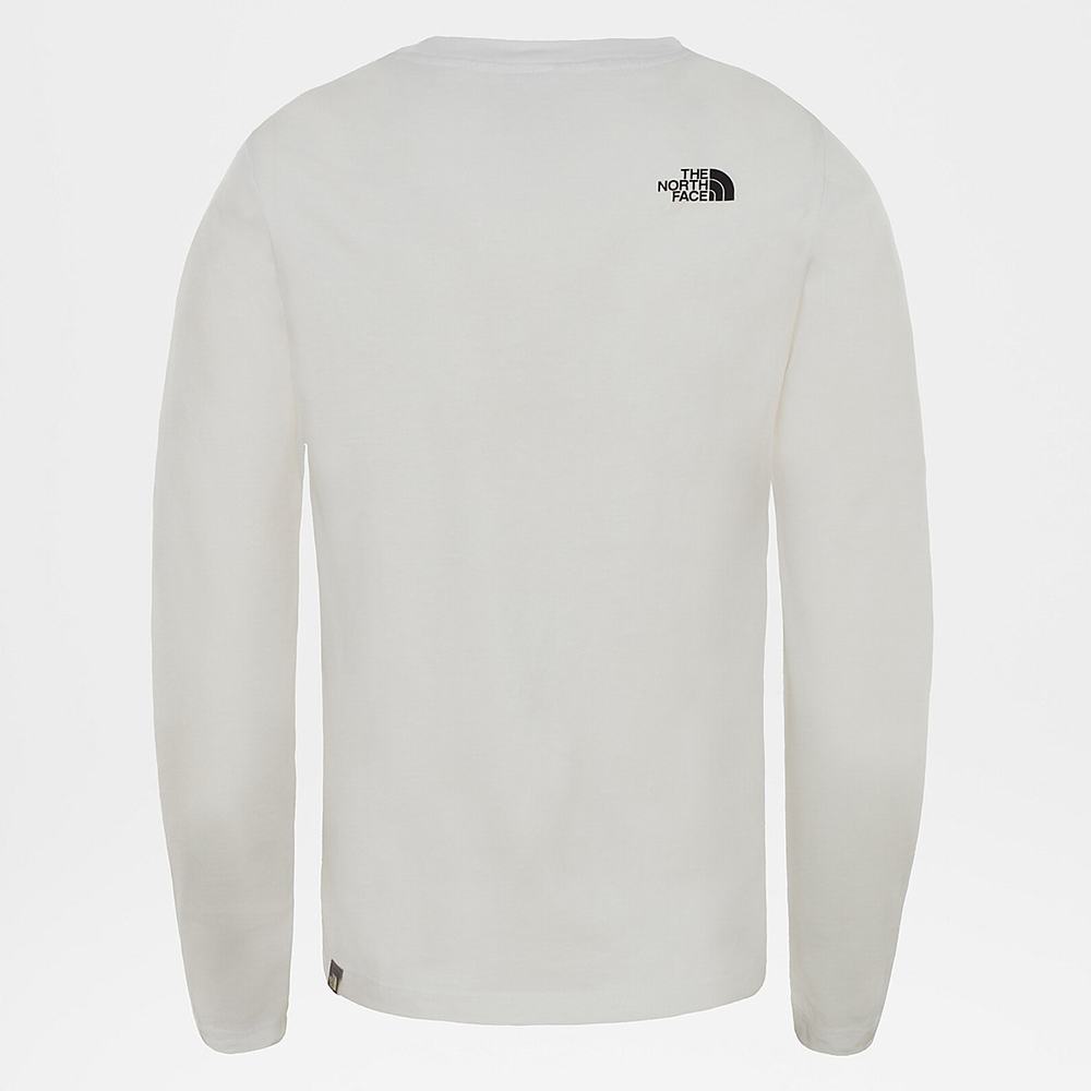 Tricko The North Face Easy Long-Sleeve Chlapcenske Biele | HAK-694532