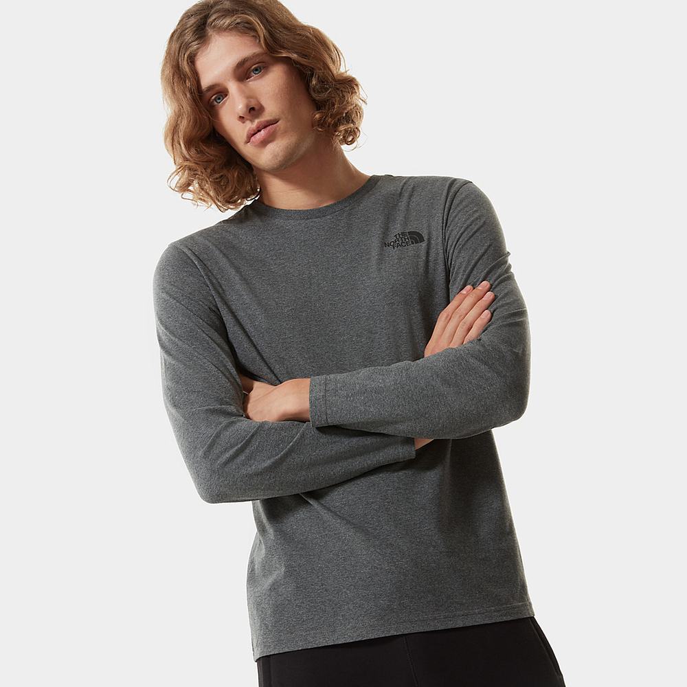 Tricko The North Face Easy Long-Sleeve Panske Siva | UZN-102738