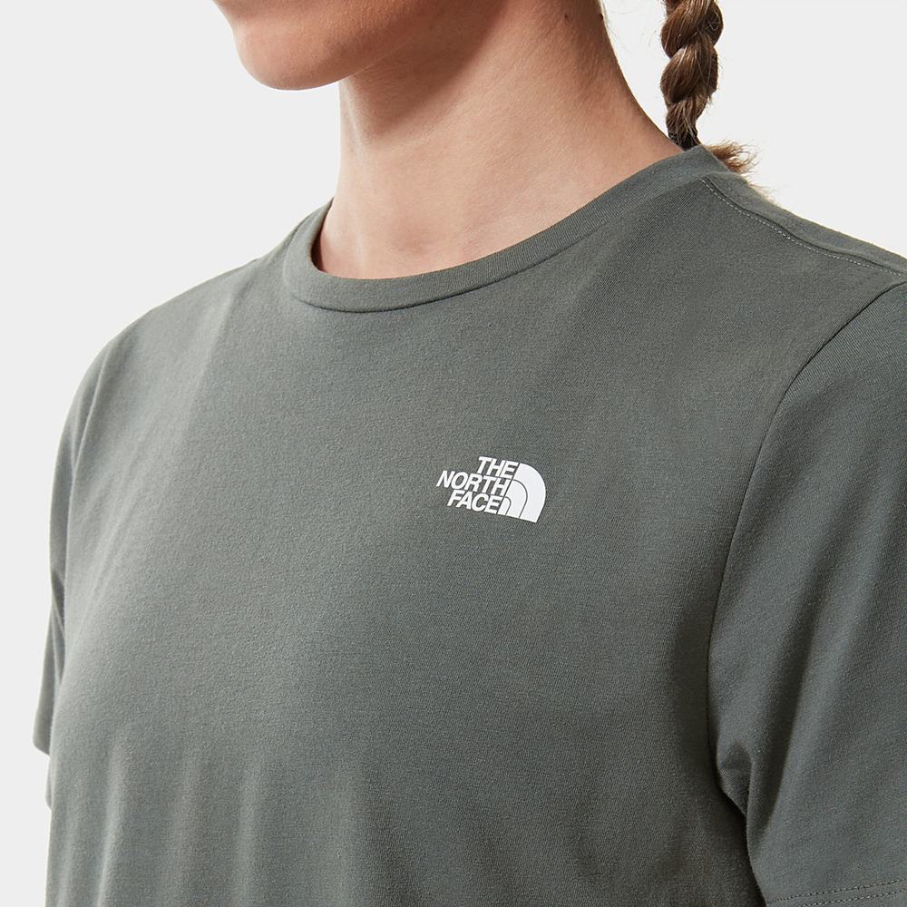 Tricko The North Face FOUNDATION CROPPED Damske Zelene | IQW-487025