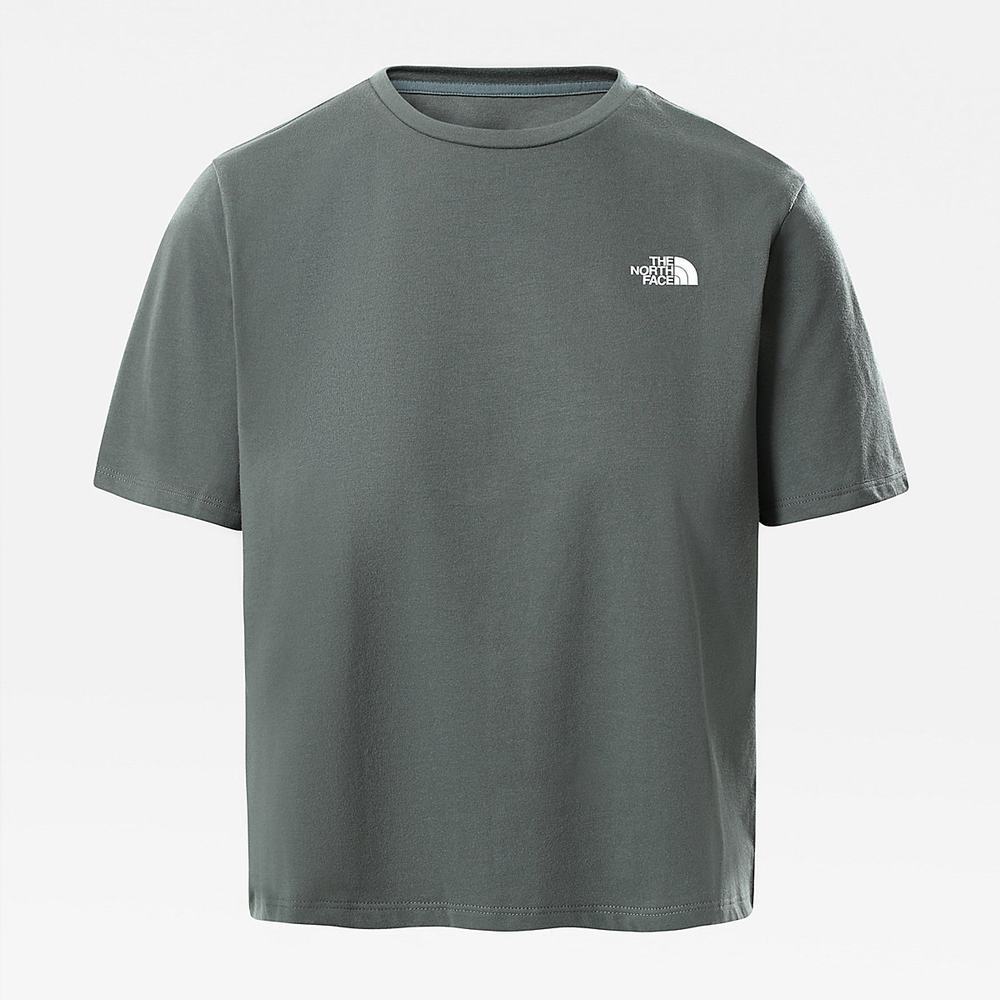 Tricko The North Face FOUNDATION CROPPED Damske Zelene | IQW-487025