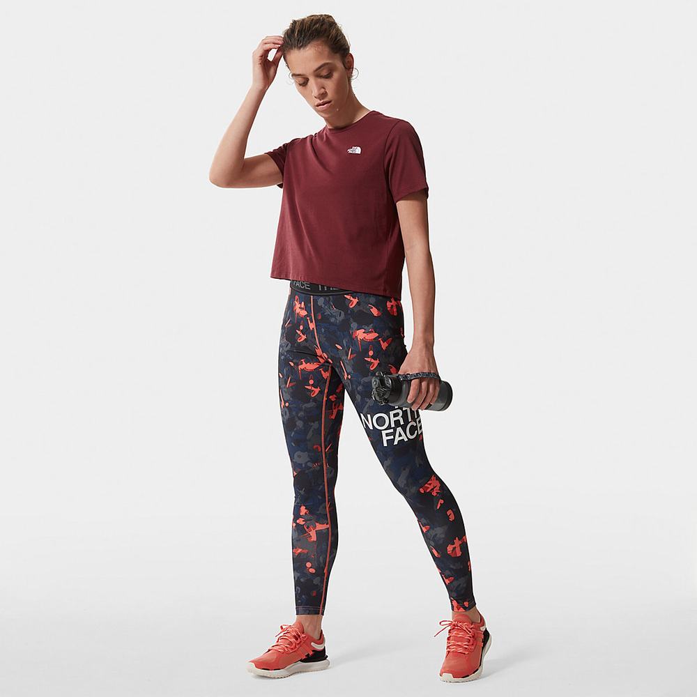 Tricko The North Face FOUNDATION CROPPED Damske Červené | KHQ-369784