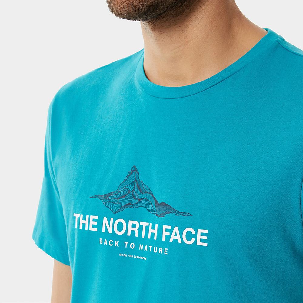 Tricko The North Face FOUNDATION GRAPHIC Panske Modre | ETR-016975