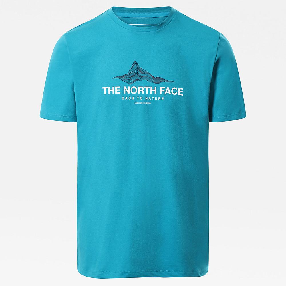 Tricko The North Face FOUNDATION GRAPHIC Panske Modre | ETR-016975