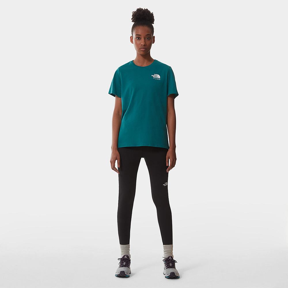 Tricko The North Face FOUNDATION GRAPHIC Damske Zelene | SJP-236840
